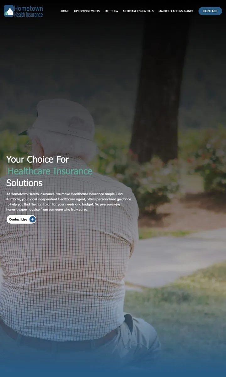Hometown Health Insurance homepage