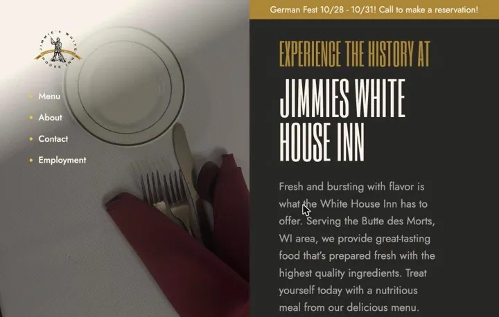 Jimmies White House Inn homepage
